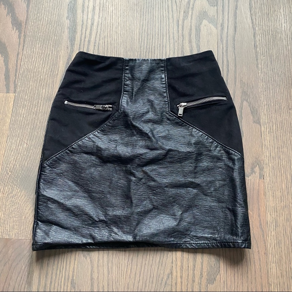 Black mini skirt